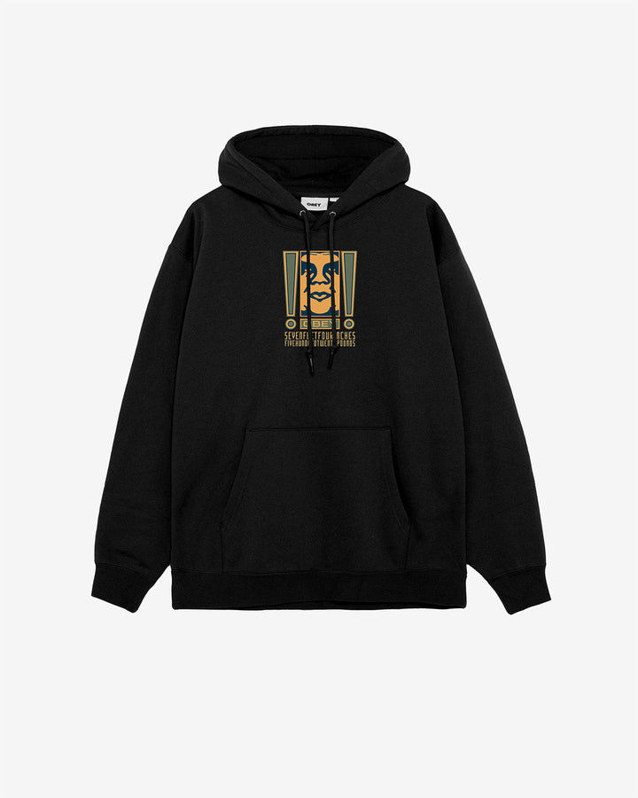 DOUBLE EXCLAMATION PREMIUM PULLOVER HOOD BLACK