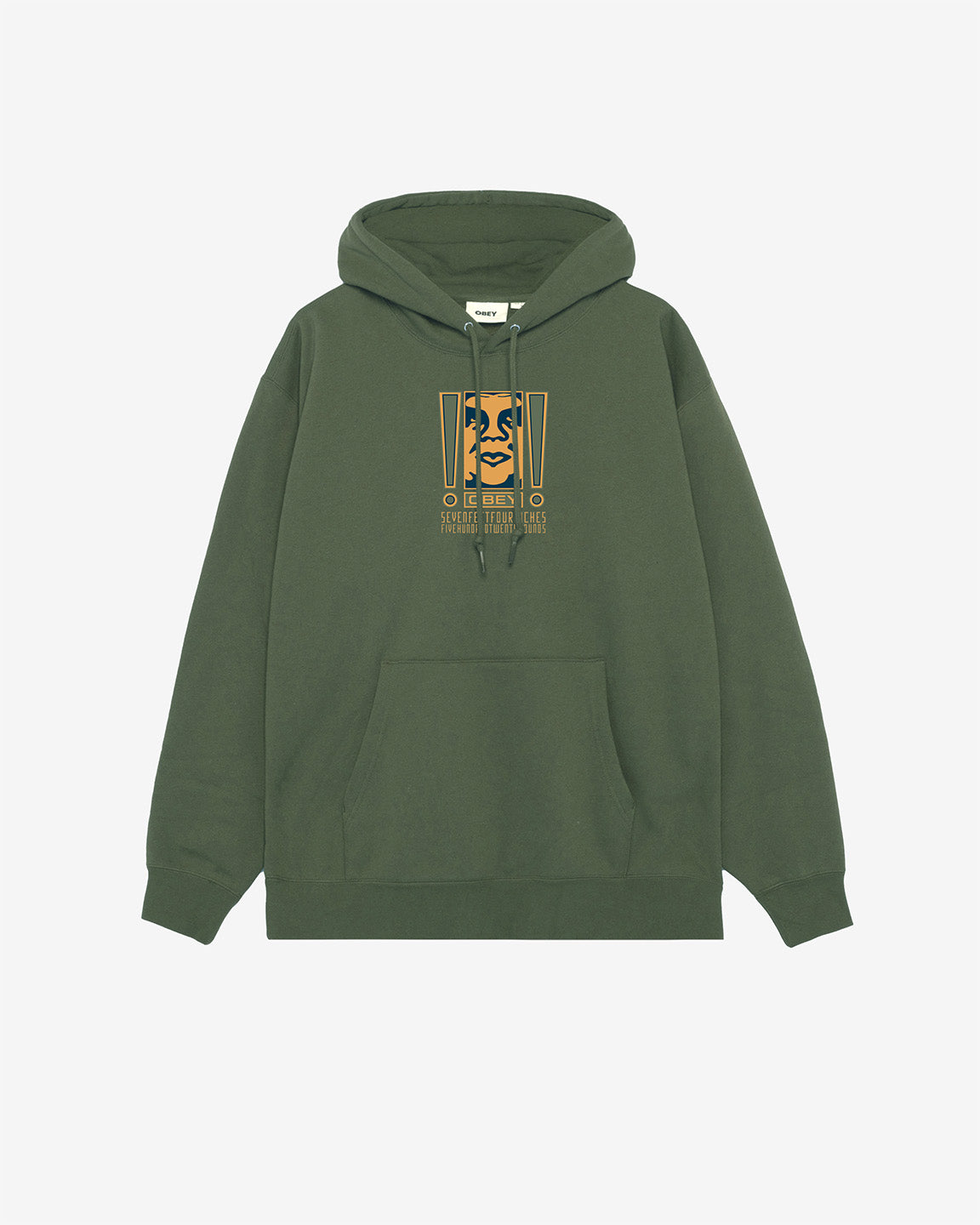 obey double exclamation pullover moss green