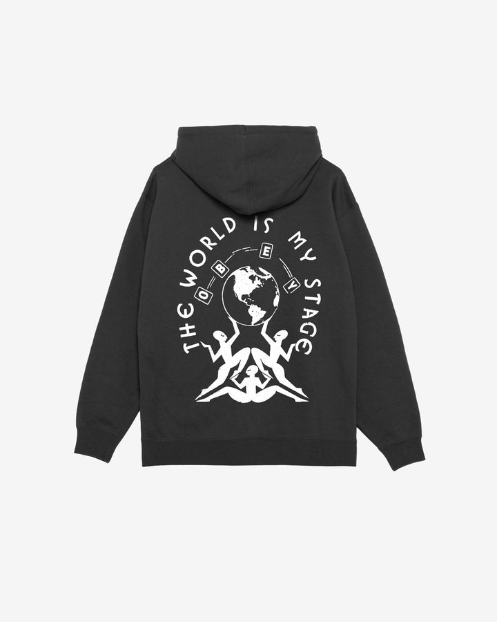 THE WORLD IS MY STAGE PREMIUM ZIP HOOD BLACK