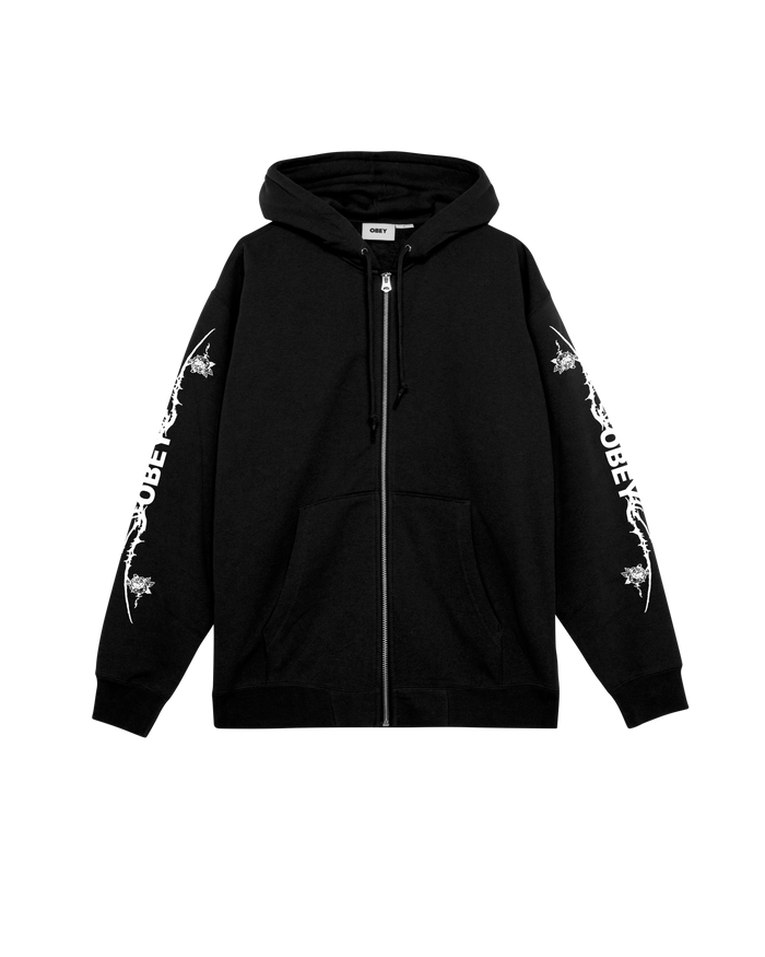 TRIBAL ROSE ZIP HOOD