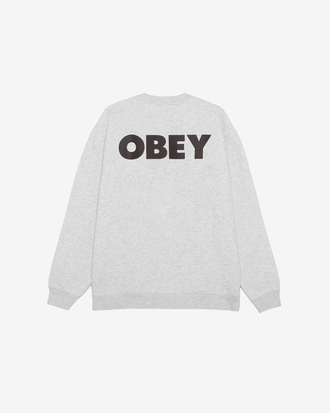 obey bold crewneck heather grey