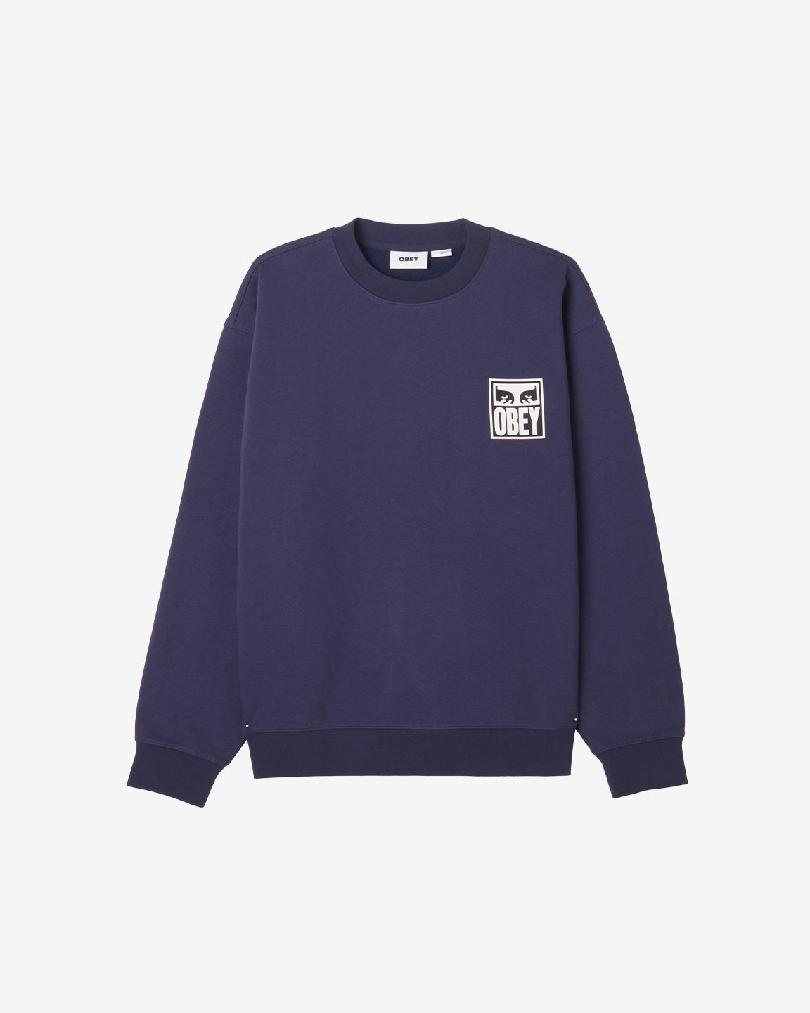 obey eyes icon crewneck academy navy