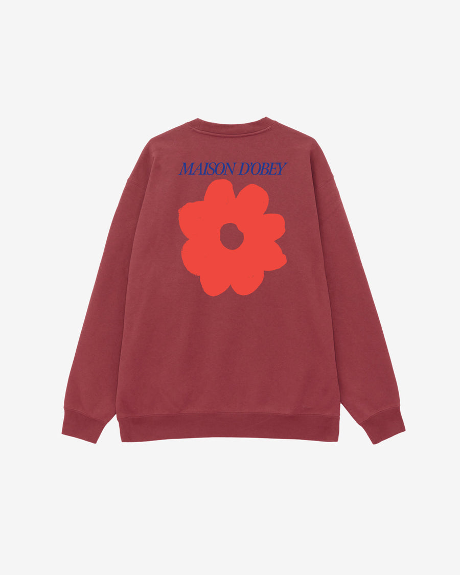 obey maison dobey crewneck mineral red