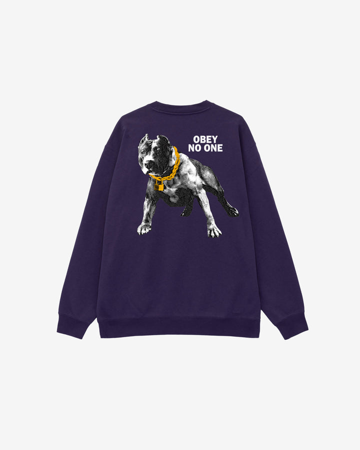 OBEY NO ONE PREMIUM CREWNECK PLUM PERFECT