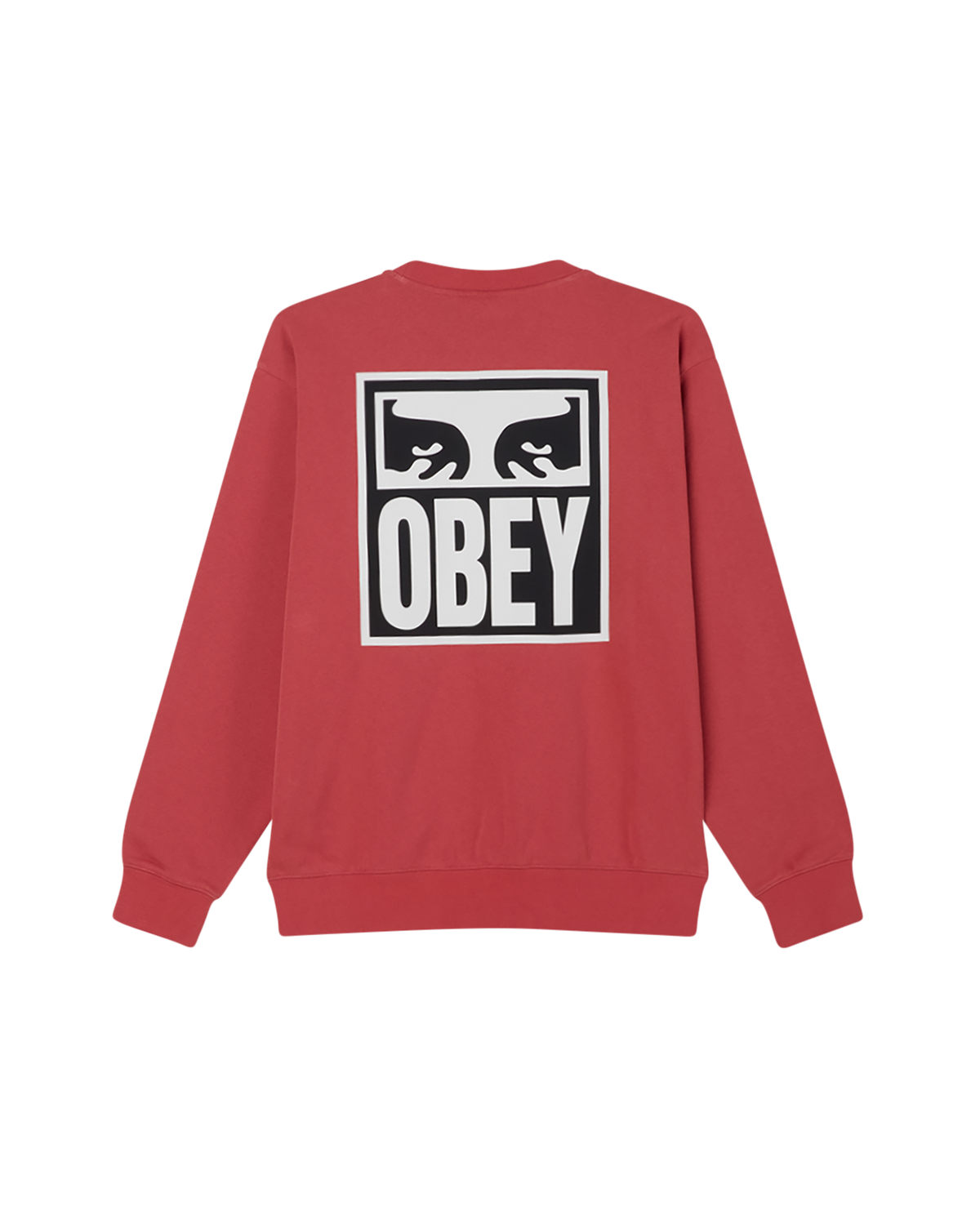 obey eyes icon ii crewneck mineral red