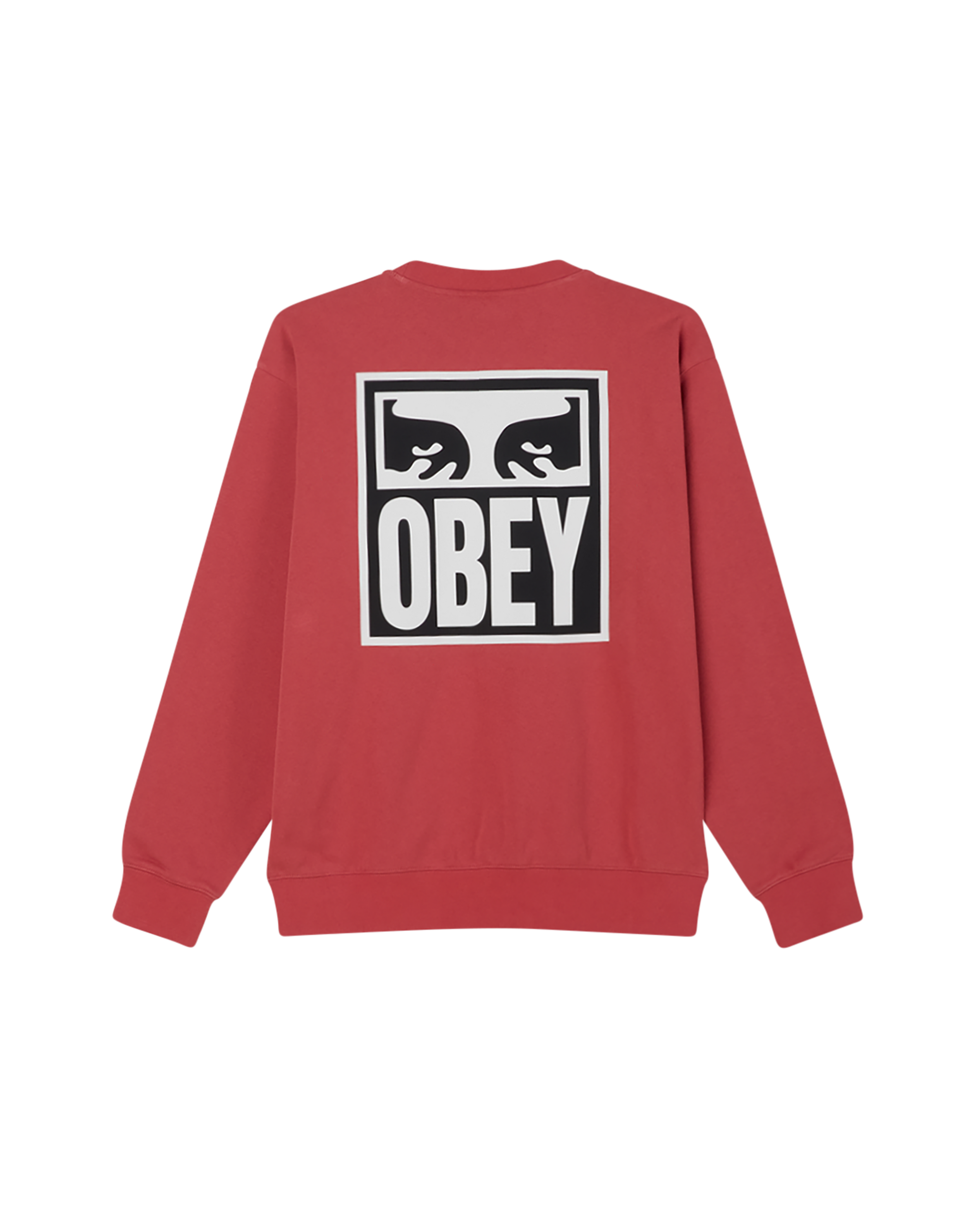 obey eyes icon ii crewneck mineral red