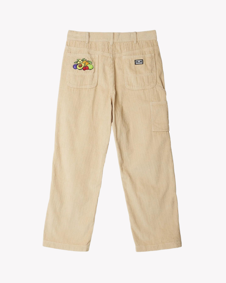 BIG TIMER EMBROIDERED CORD PANT IRISH CREAM | OBEY Clothing