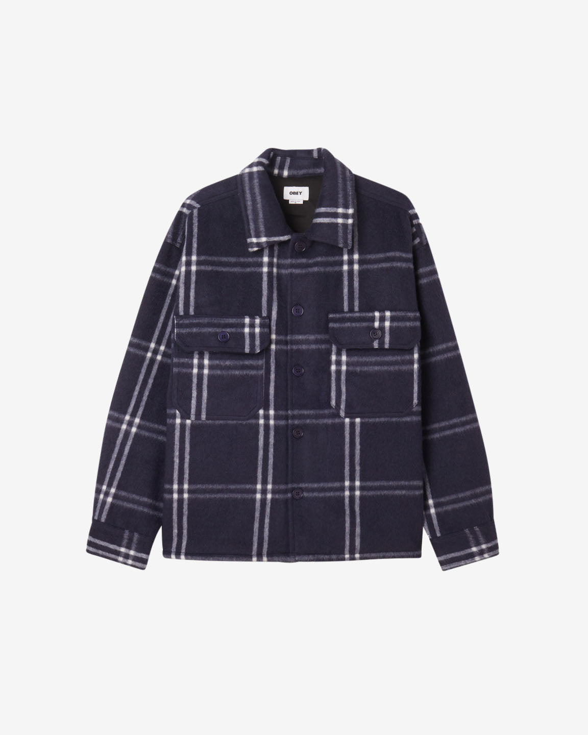 obey entrada shirt jacket academy navy multi