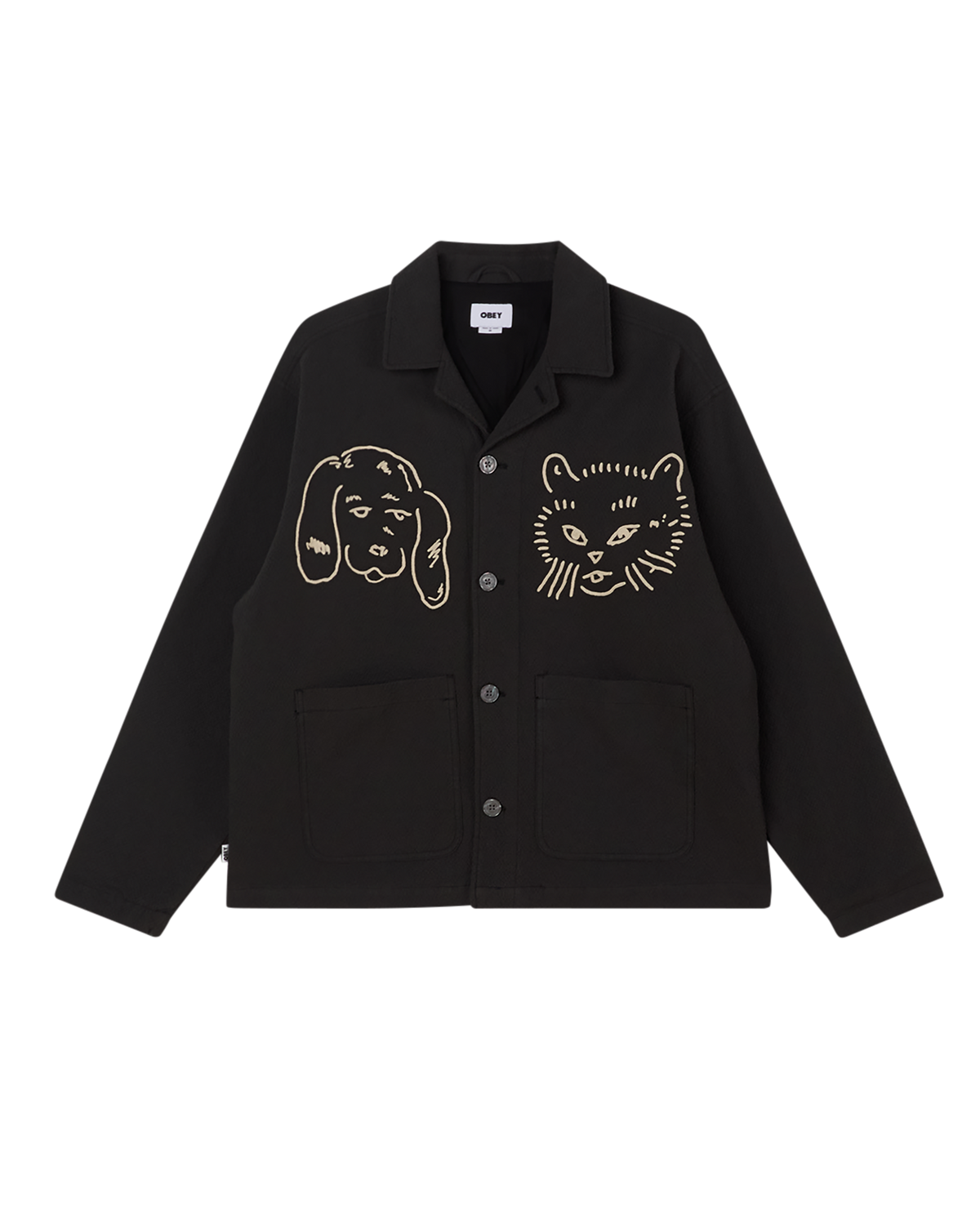 obey vesta shirt jacket pirate black