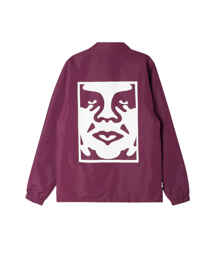 OBEY ICON COACH JACKET Beetroot