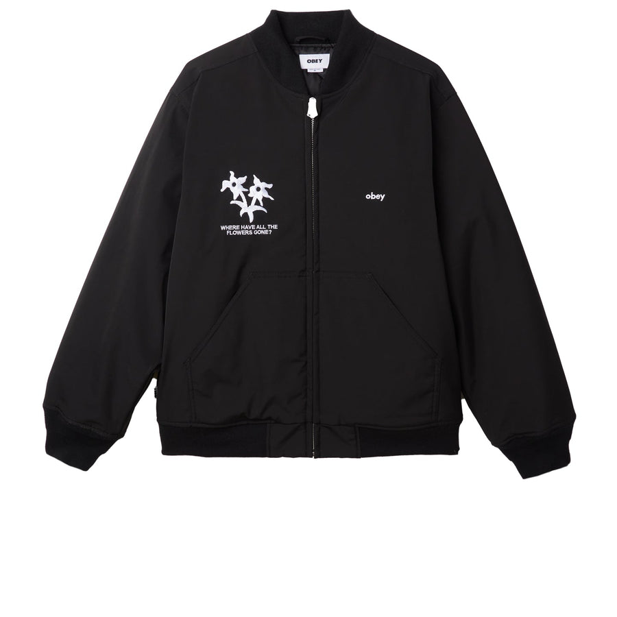 obey turnpike bomber jacket black