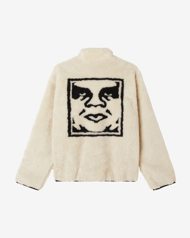 ICON FACE SHERPA JACKET UNBLEACHED