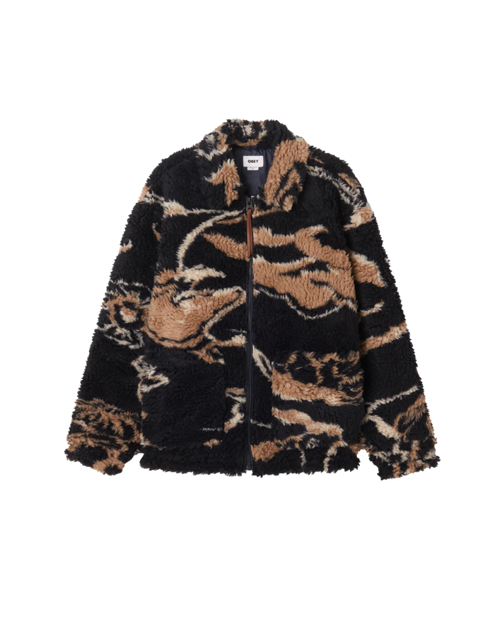 MUSHROOM SHERPA JACKET Dark Navy Multi