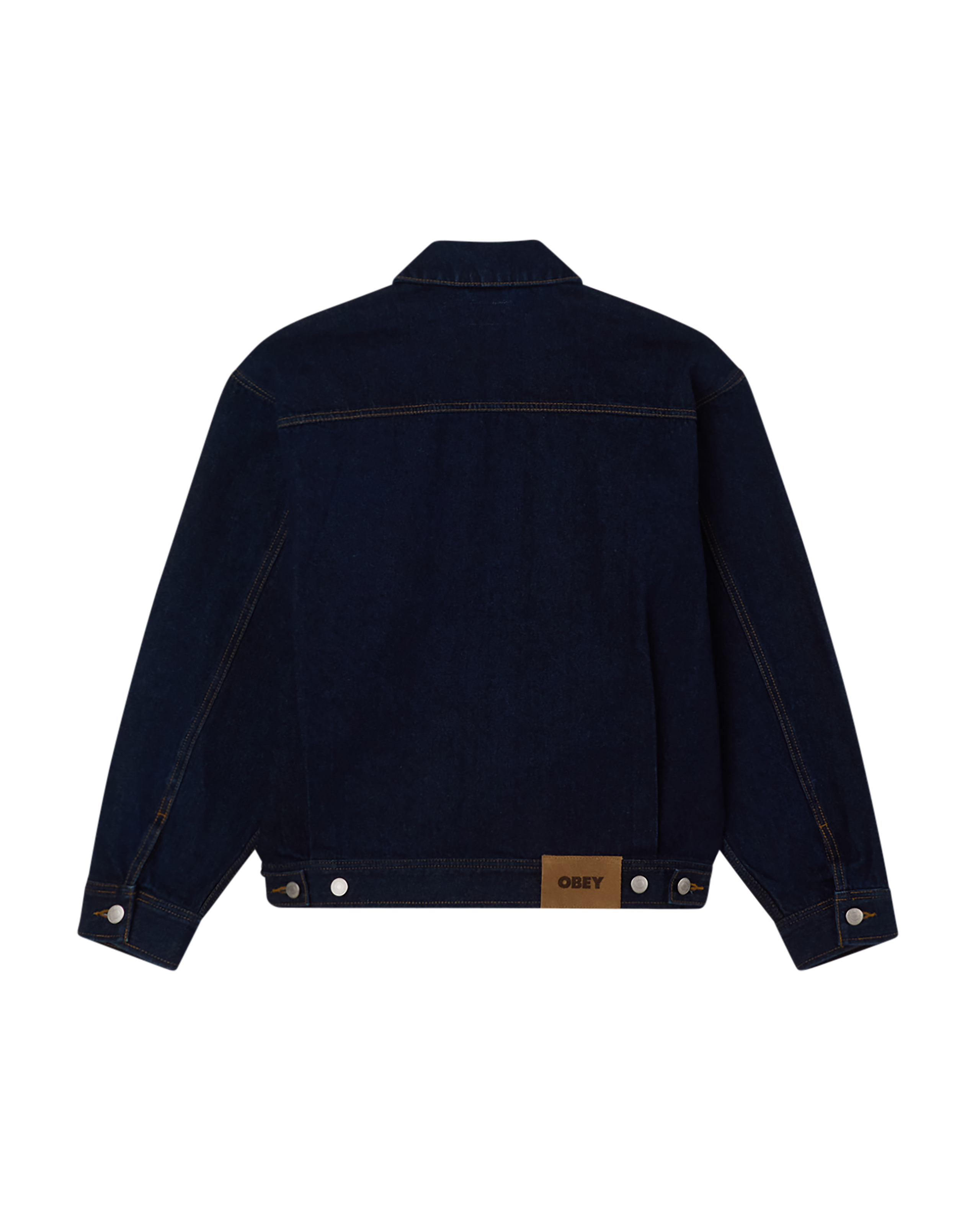 obey opena jacket rinse indigo