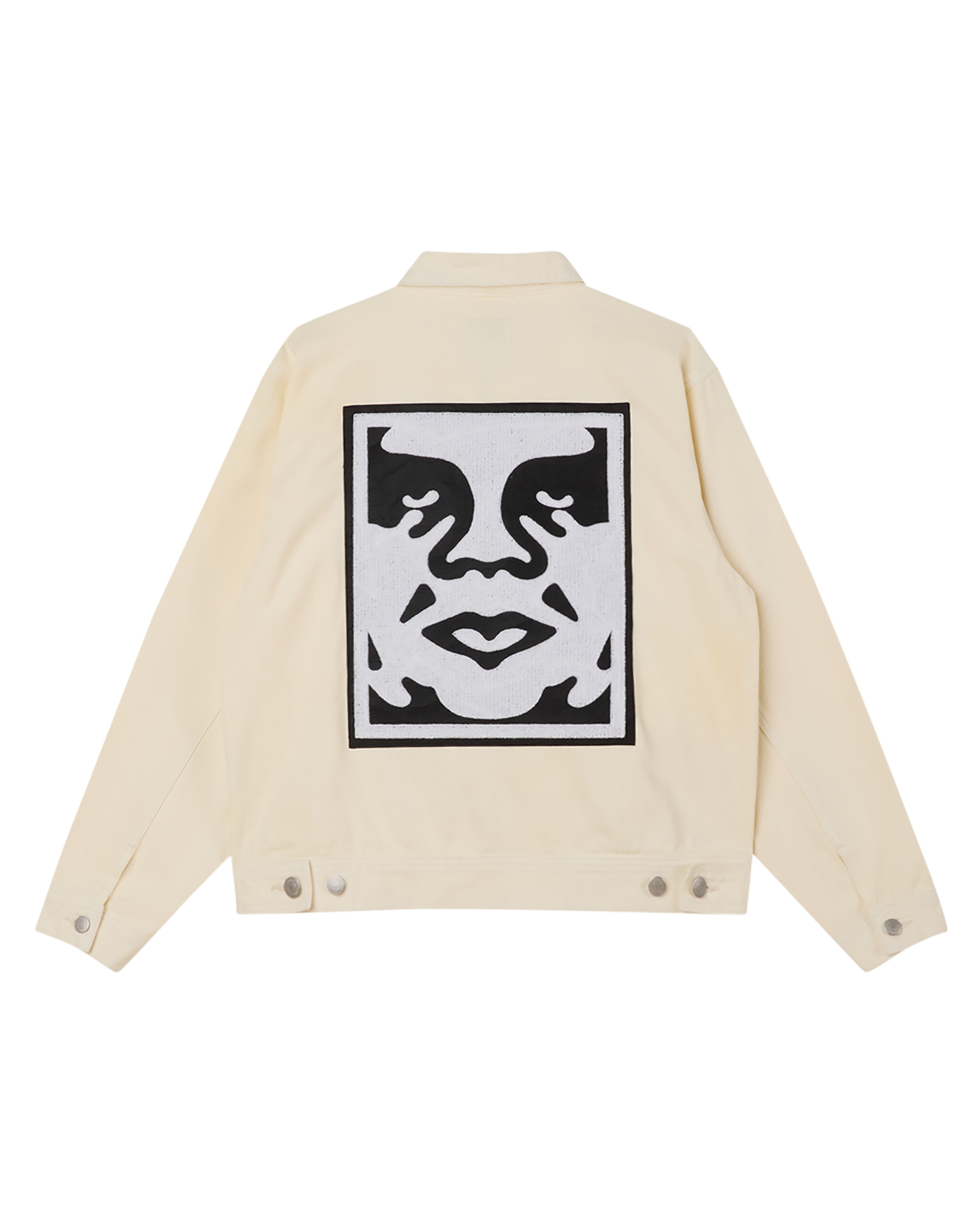 obey icon hardwork zip jacket unbleached