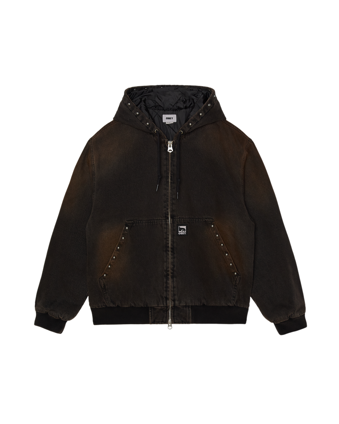 STUDDED ZIP UP JACKET