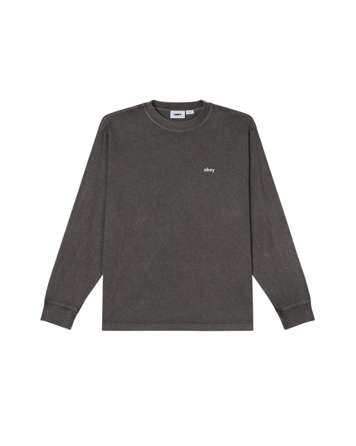 obey lowercase pigment ls t shirt pigment digital black