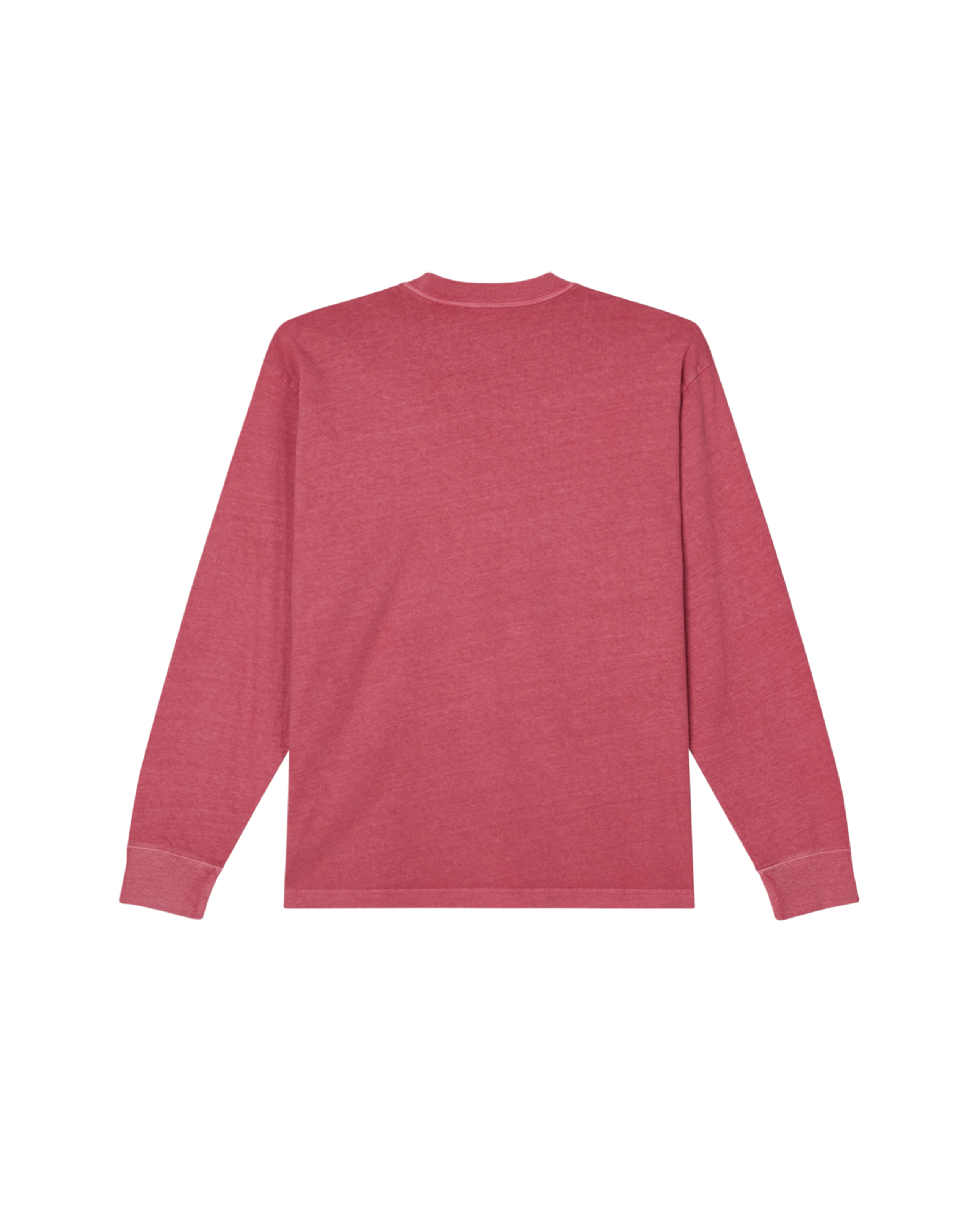 obey lowercase pigment ls t shirt pigment mineral red (zoomed)