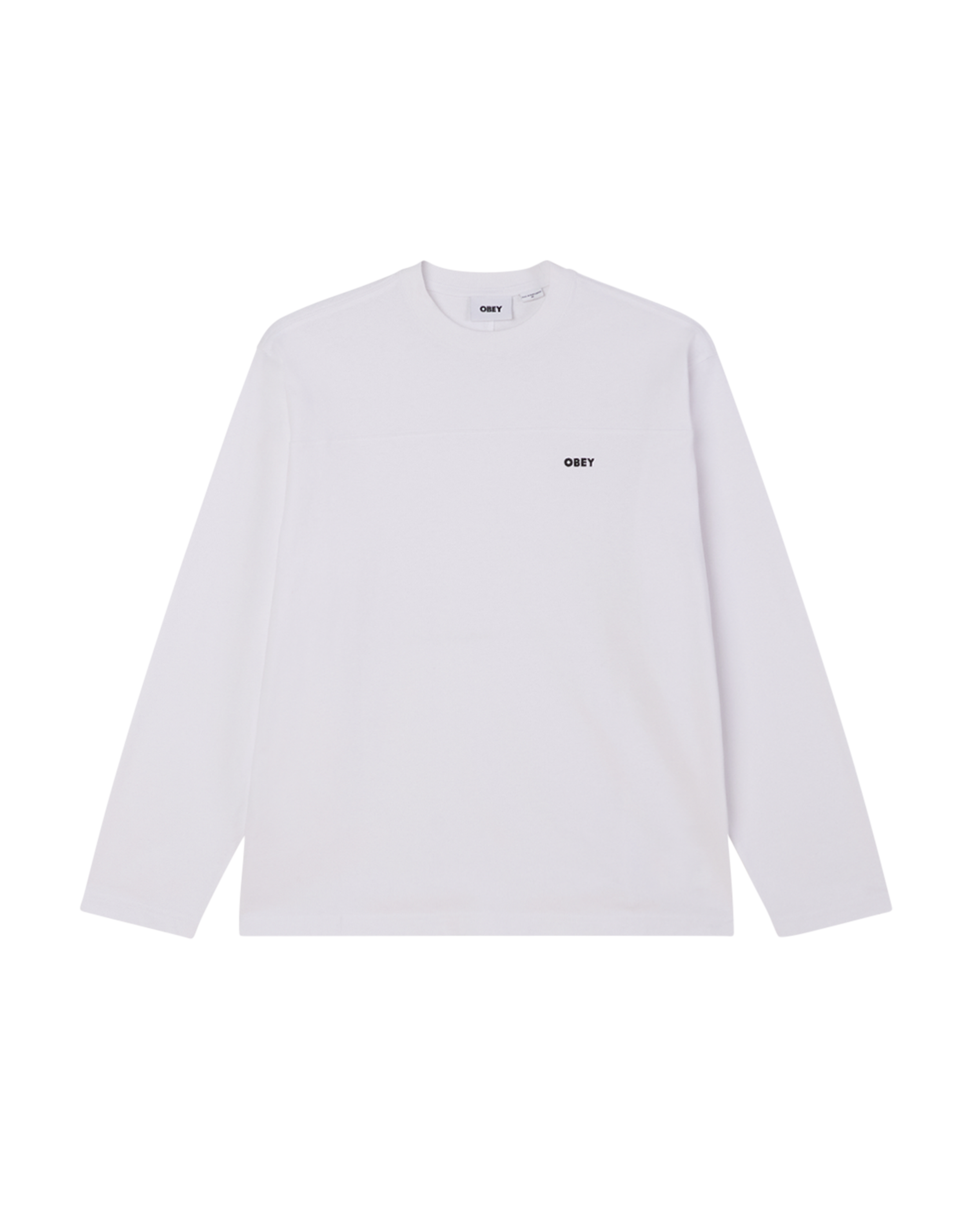 obey routine ls t shirt white