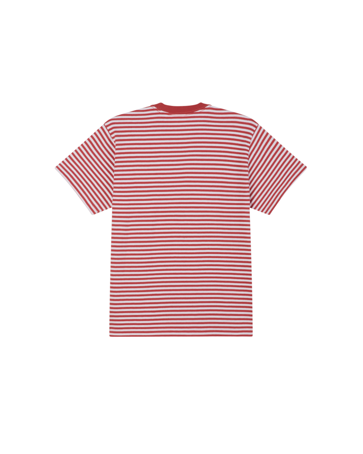 obey est works eyes stripe t shirt mineral red multi