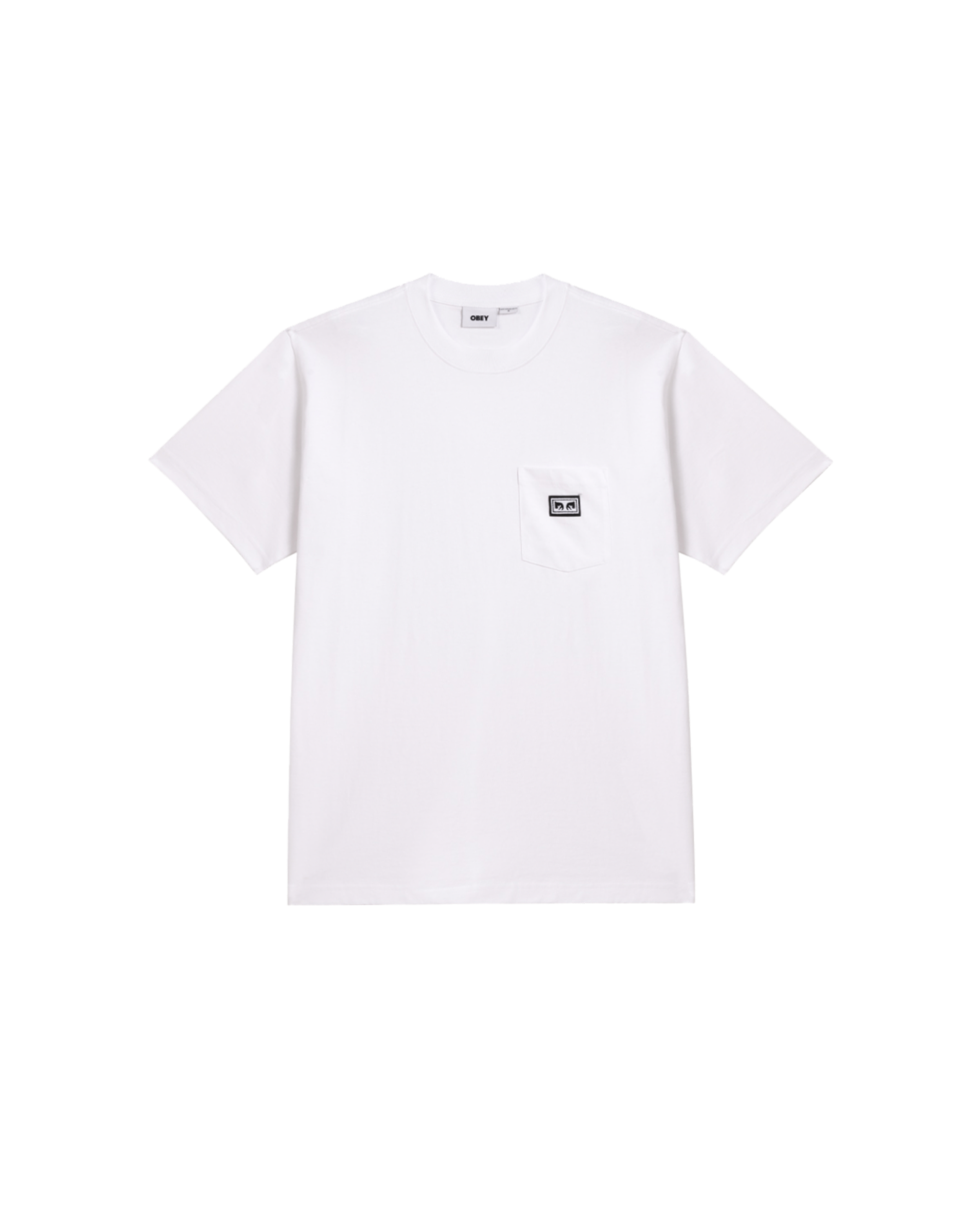 obey est works eyes pocket t shirt white