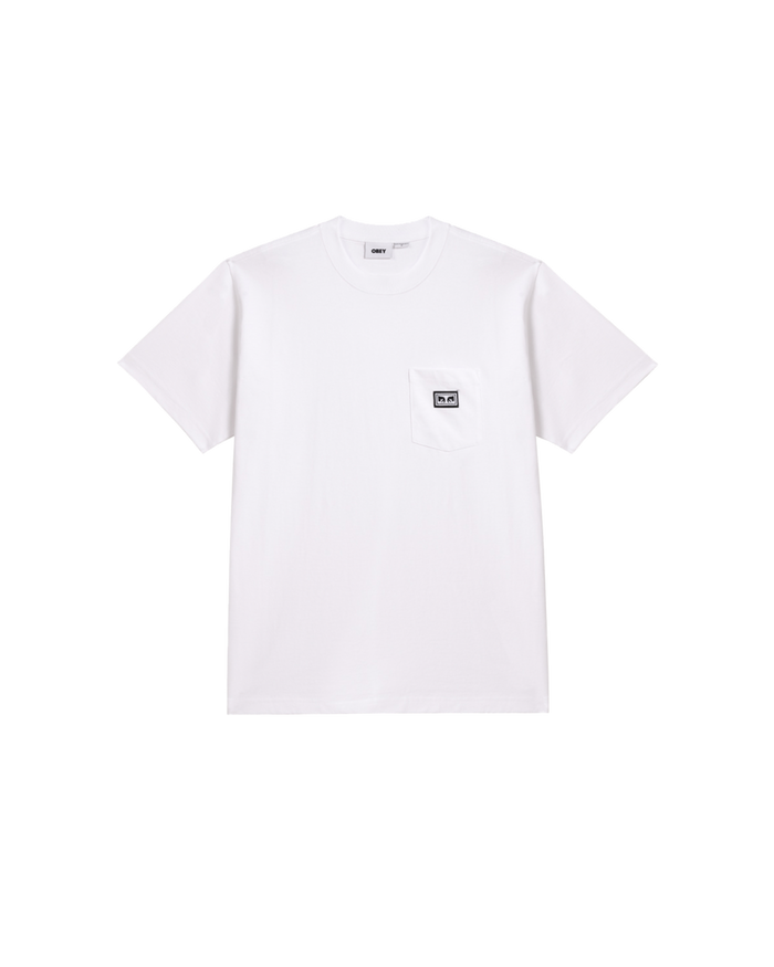 obey est works eyes pocket t shirt white