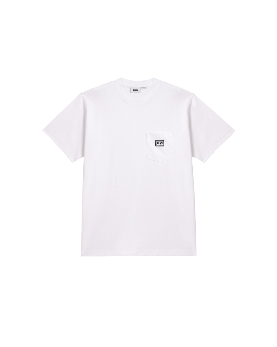 obey est works eyes pocket t shirt white