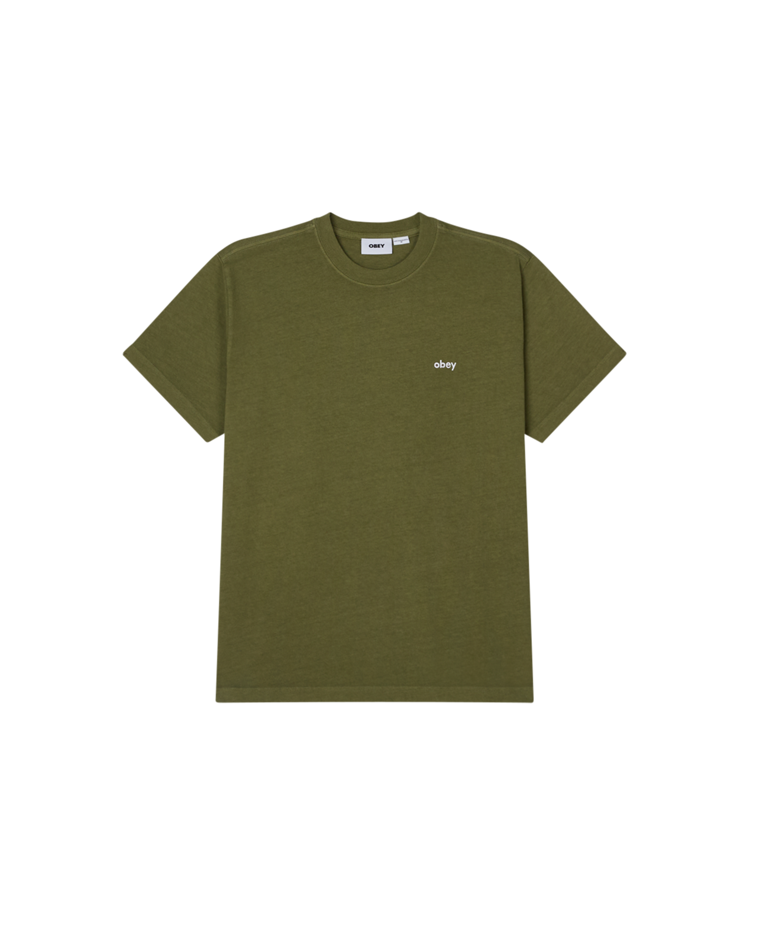 obey lowercase pigment t shirt pigment moss green (zoomed)