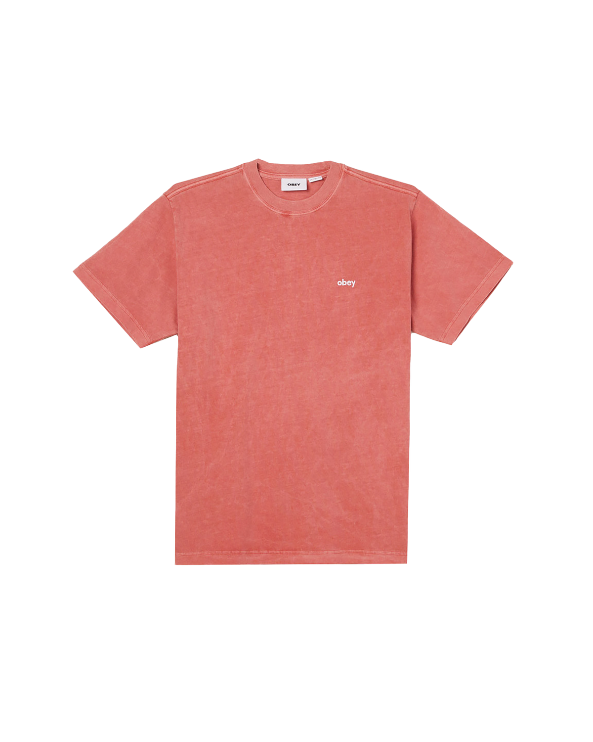 obey lowercase pigment t shirt pigment mineral red