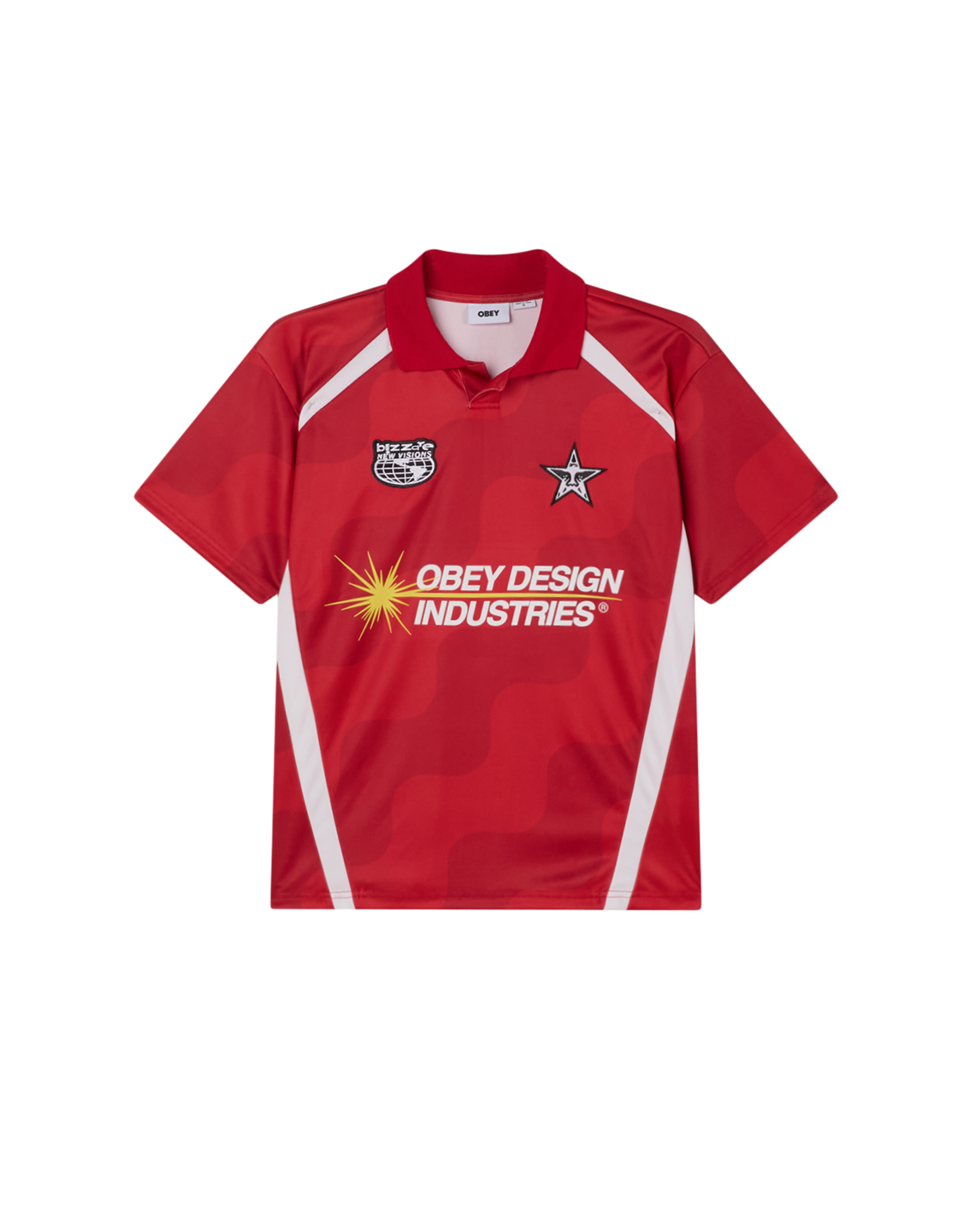 obey soccer jersey red multi