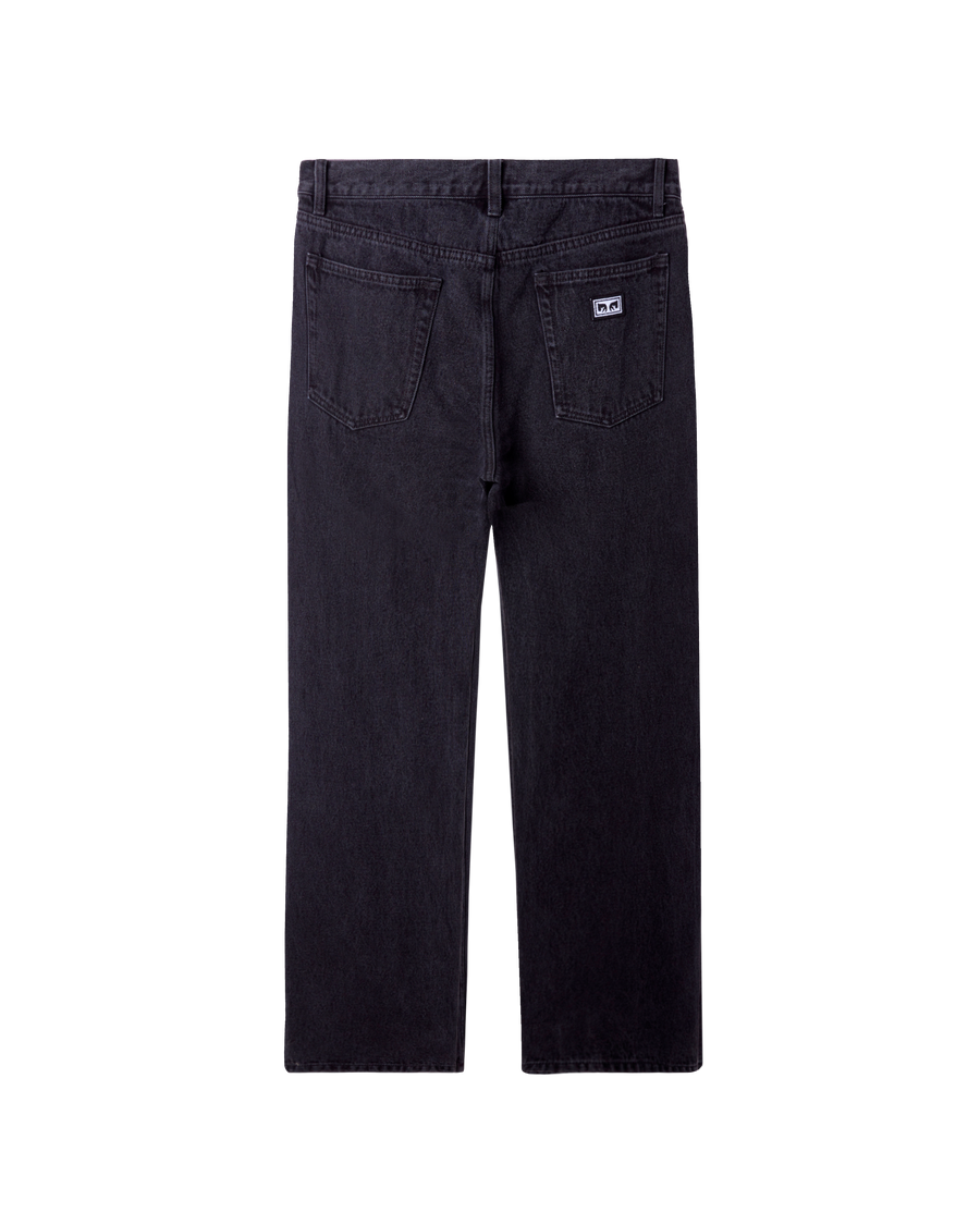 obey hardwork denim faded black