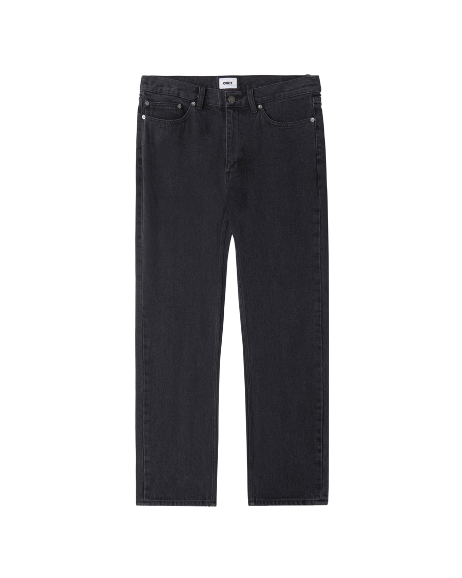 obey bender denim faded black