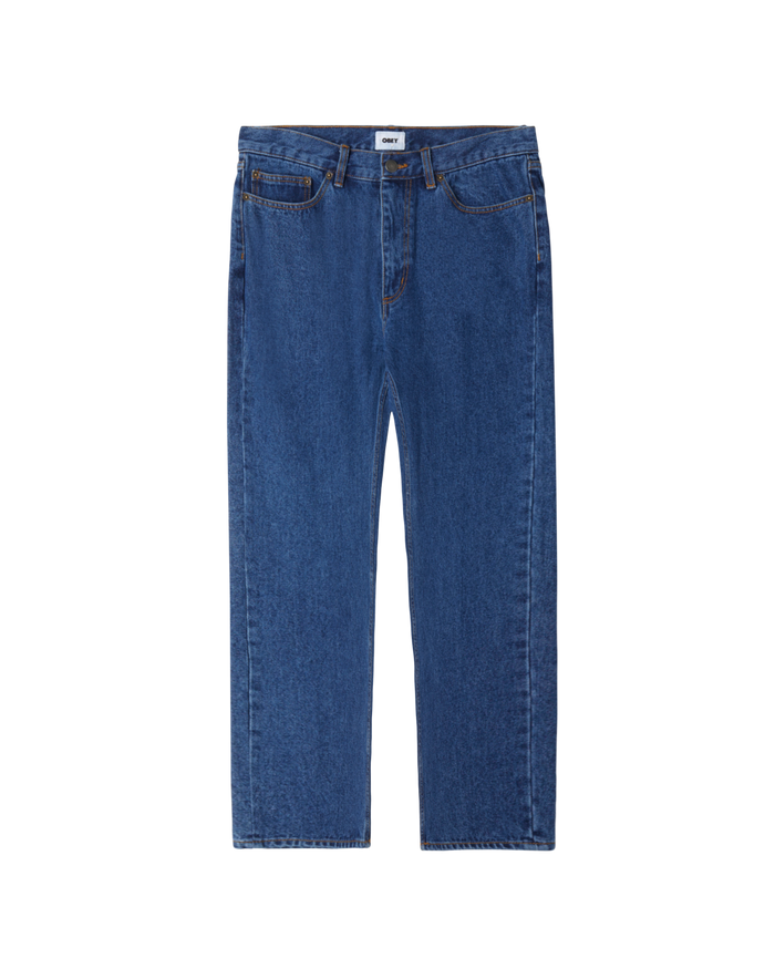 obey bender denim stonewash indigo