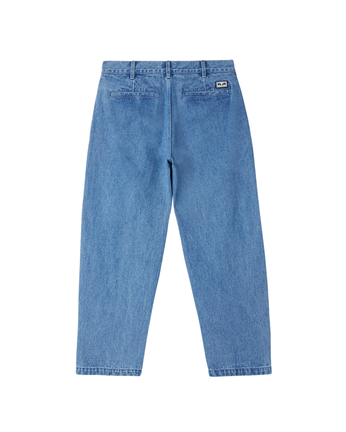 FUBAR PLEATED DENIM Light Indigo