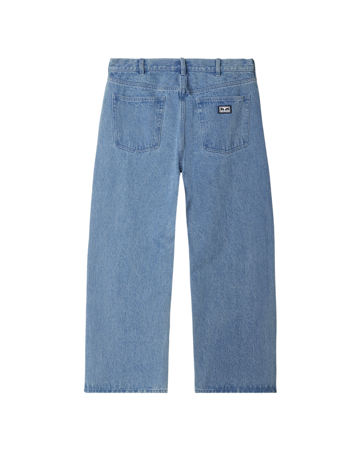 obey bigwig baggy denim light indigo