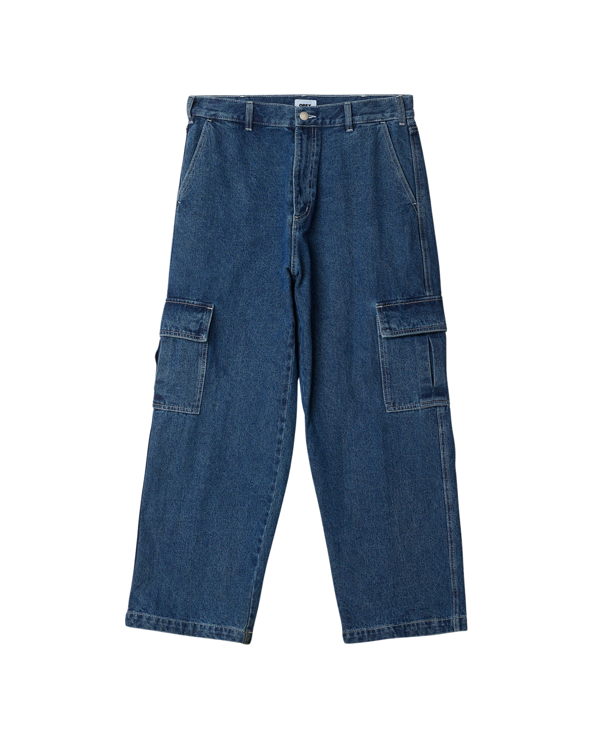 BIG WIG CARGO DENIM PANT Stonewash Indigo