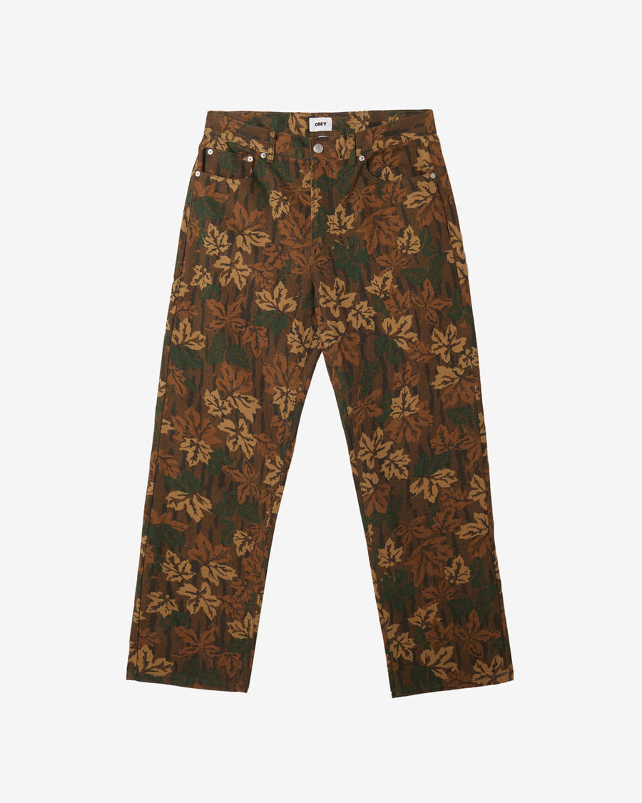 obey hardwork printed denim mulled basil multi