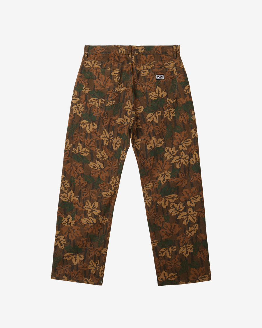 obey hardwork printed denim mulled basil multi