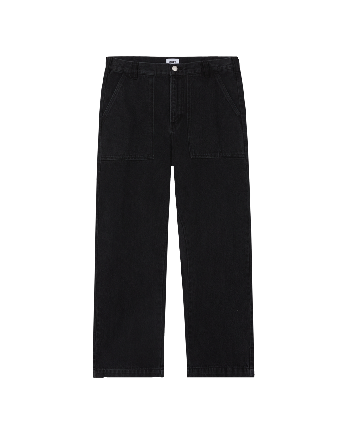 obey big timer utility denim faded black