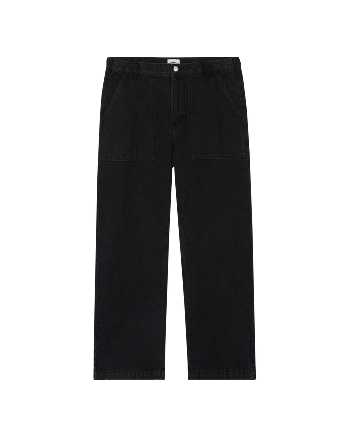 obey big timer utility denim faded black