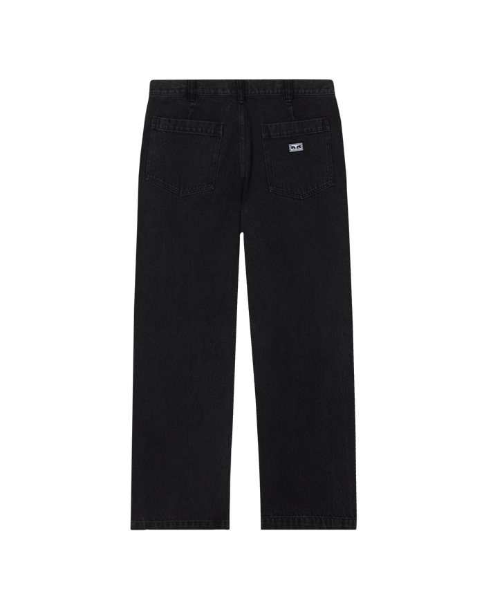 obey big timer utility denim faded black