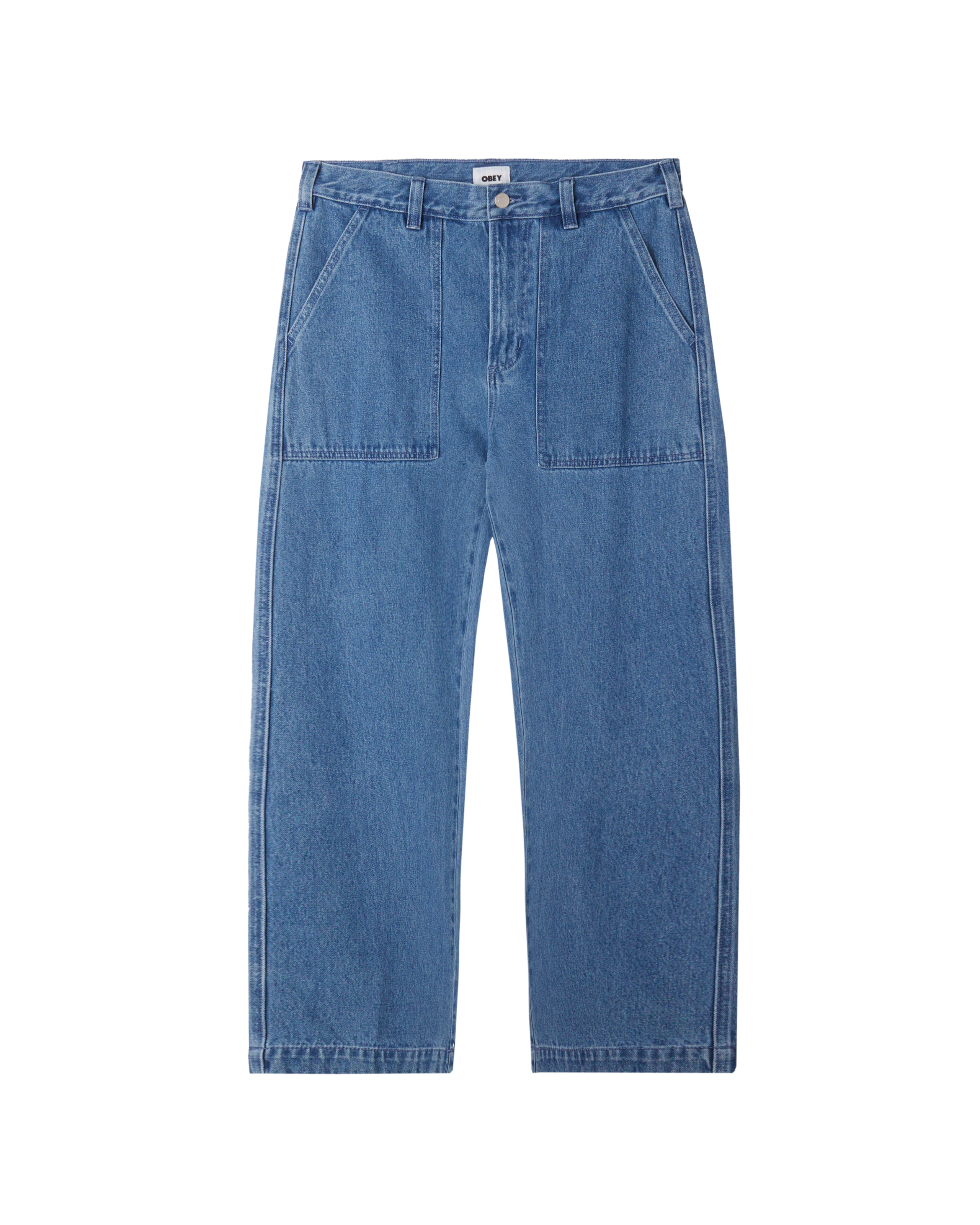 obey big timer utility denim light indigo