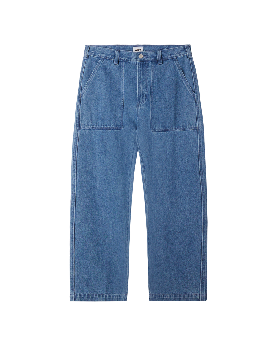 obey big timer utility denim light indigo