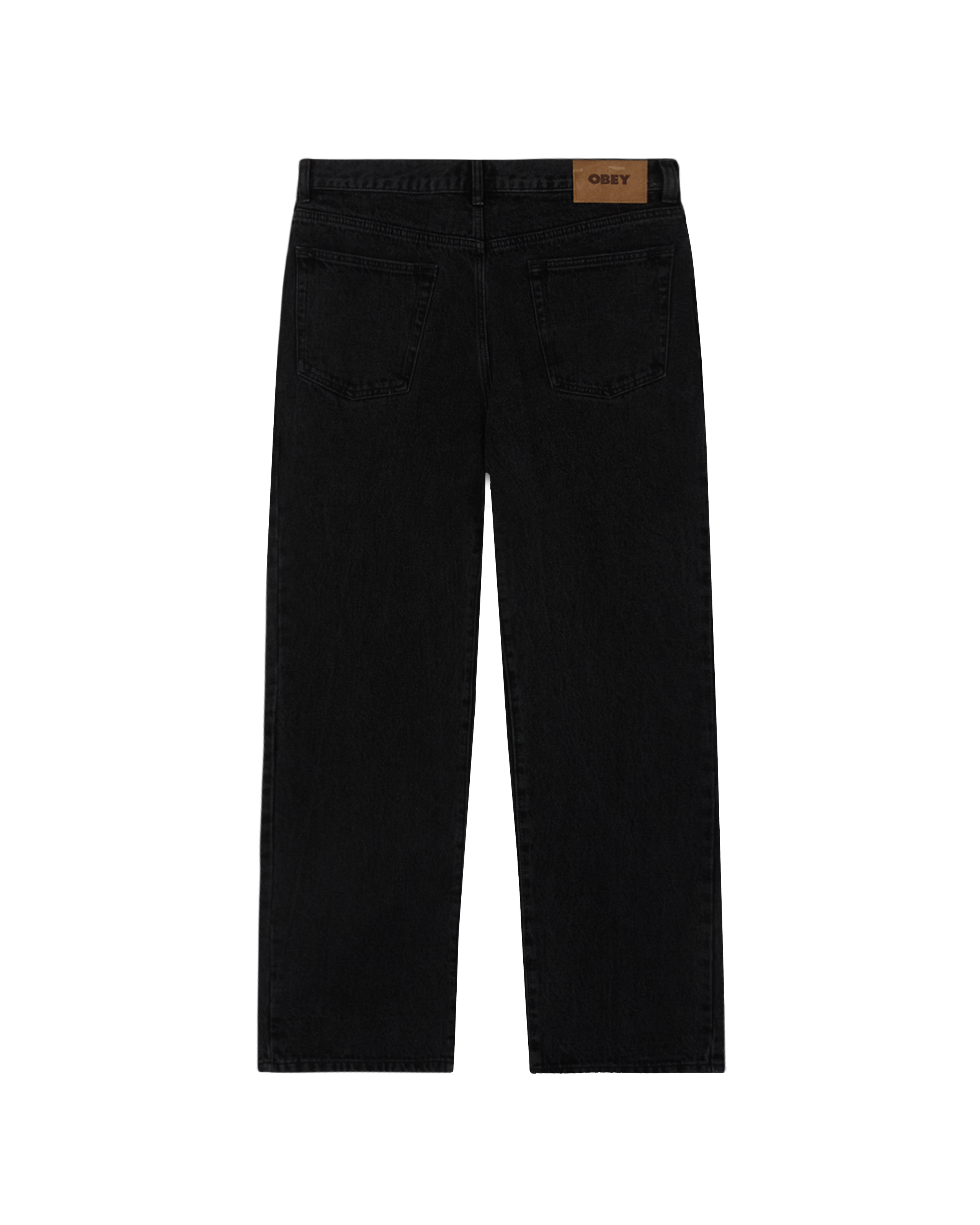 obey classic baggy denim faded black