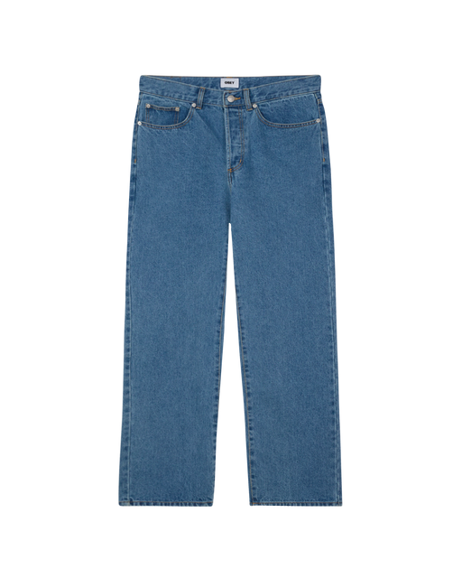 obey classic baggy denim light indigo