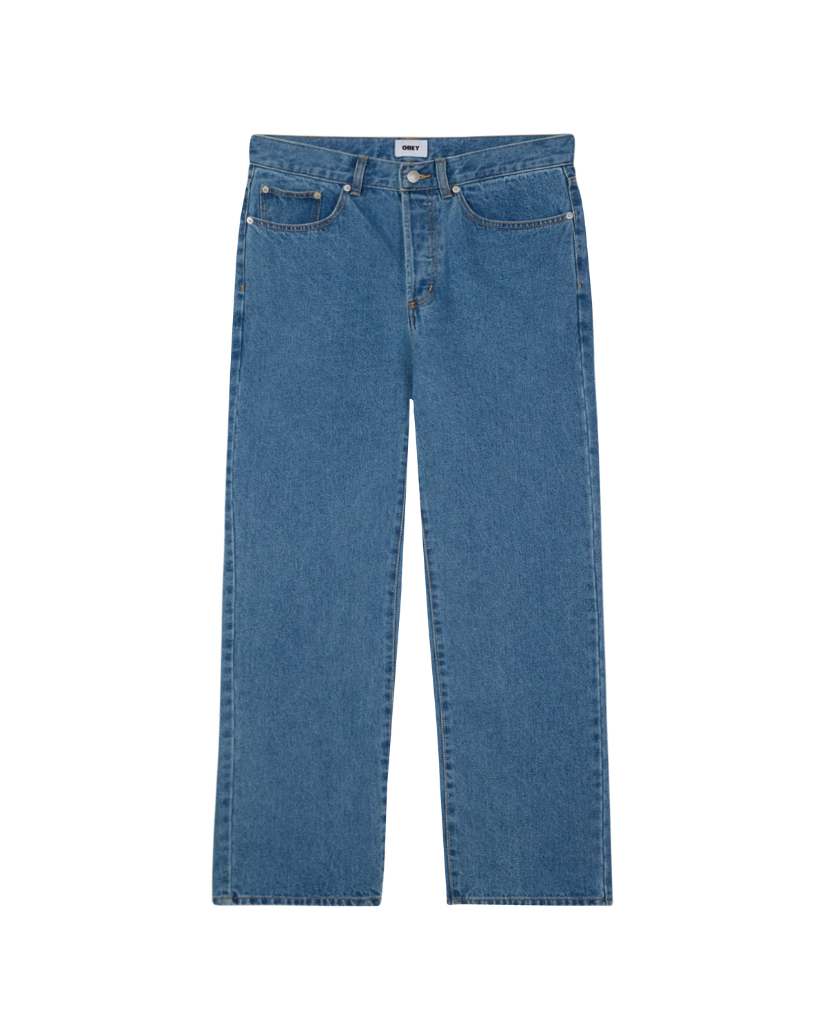 obey classic baggy denim light indigo