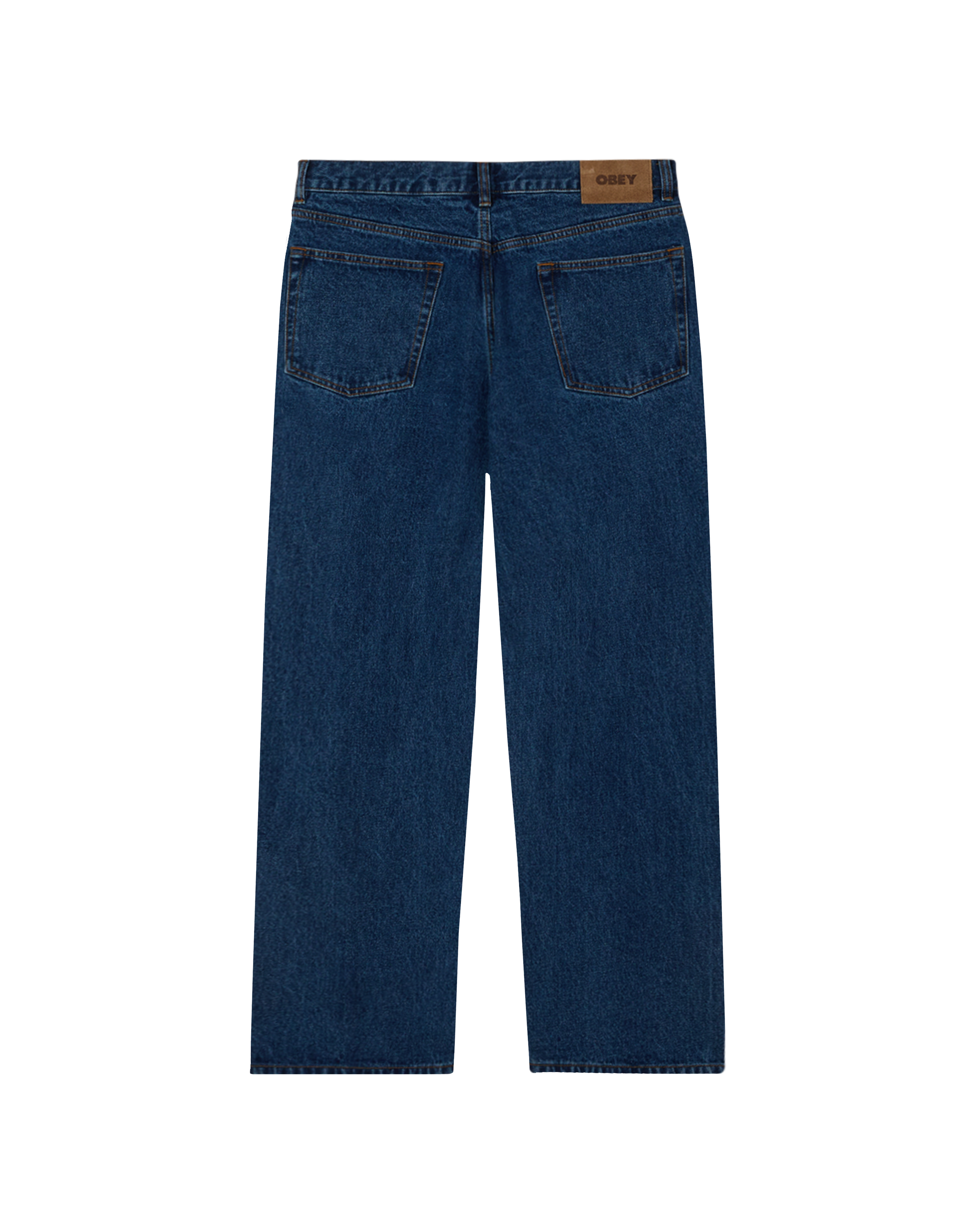 obey classic baggy denim stone wash indigo (zoomed)