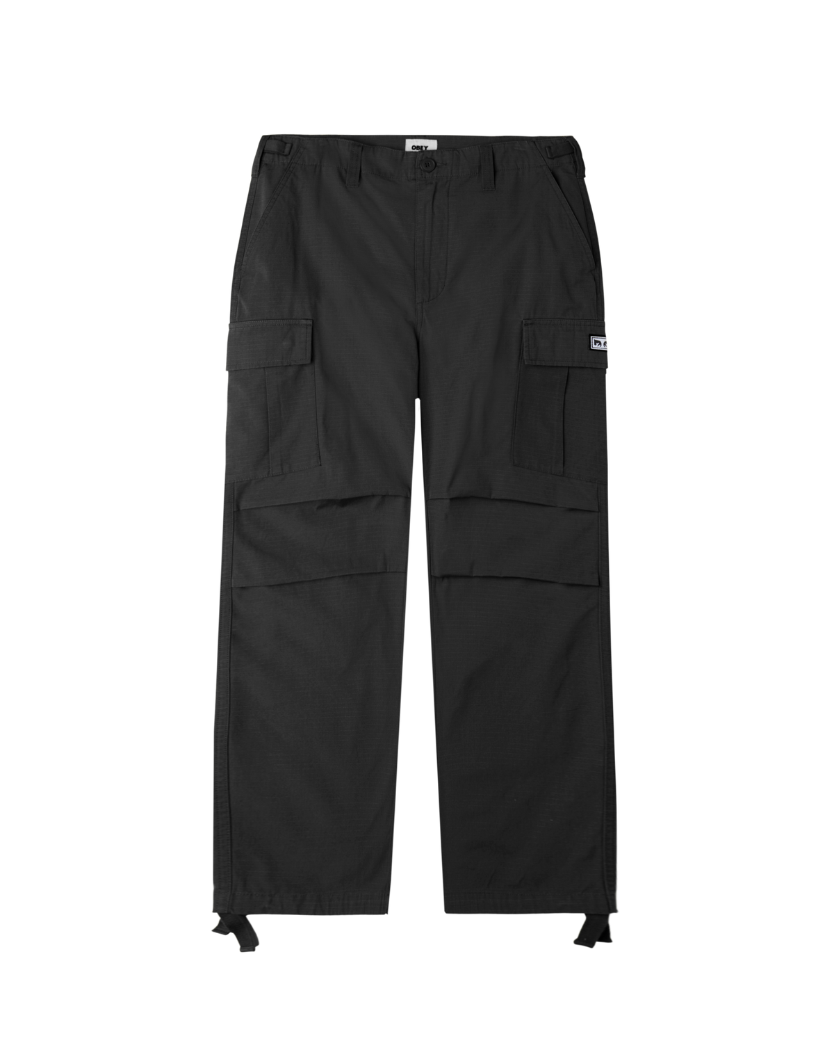 obey hardwork ripstop cargo pant black