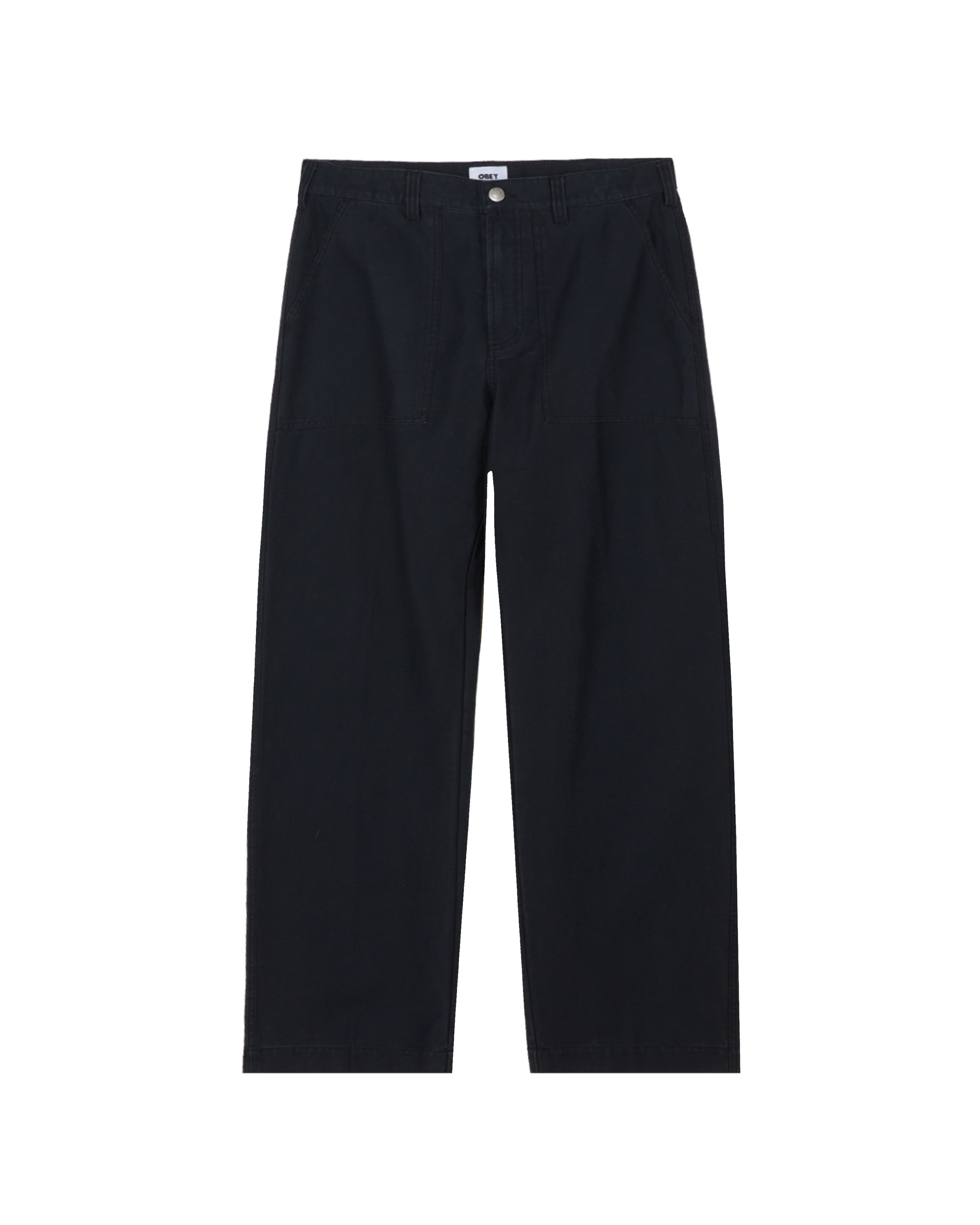 obey bigwig baggy utility pant anthracite faded wash