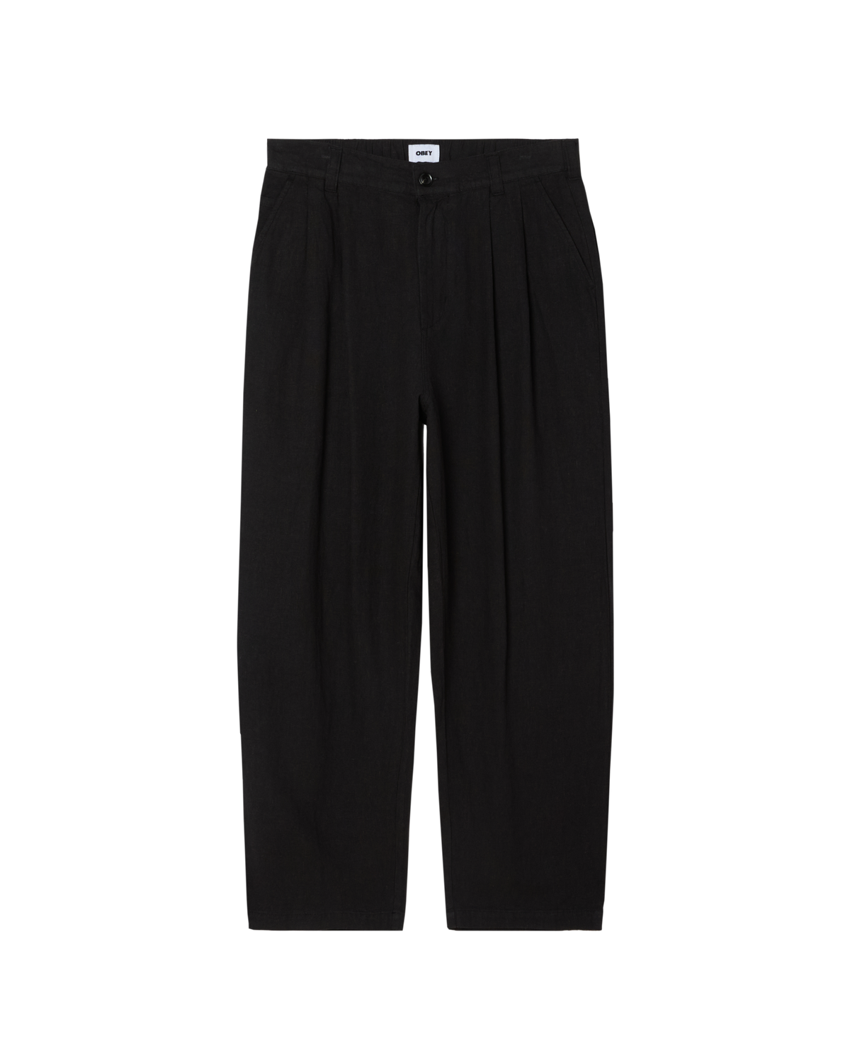obey-foster-pleated-linen-pant-black